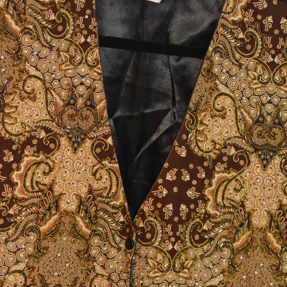 BEADED/PEARL VEST SZ L - Picture 6 of 6